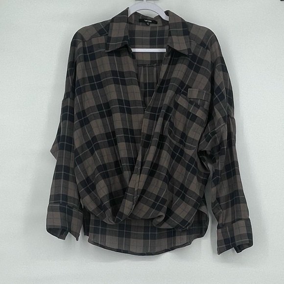Funktional revolve wool lightweight fold front flannel button up - Picture 1 of 7